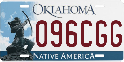 OK license plate 096CGG