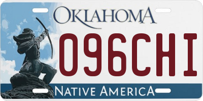 OK license plate 096CHI