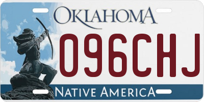 OK license plate 096CHJ
