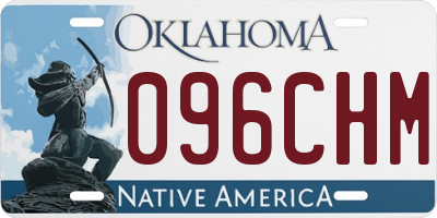 OK license plate 096CHM