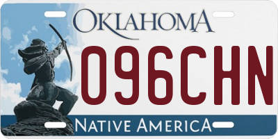OK license plate 096CHN