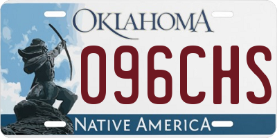 OK license plate 096CHS