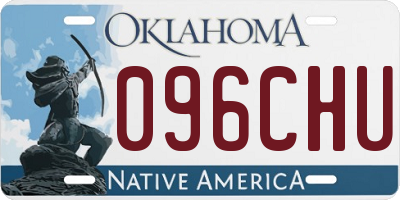 OK license plate 096CHU