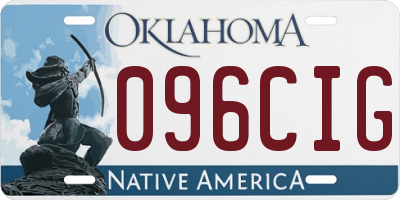 OK license plate 096CIG