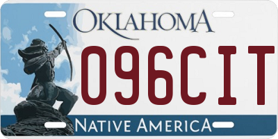 OK license plate 096CIT