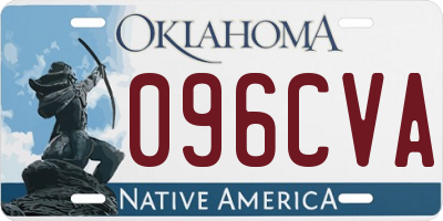 OK license plate 096CVA