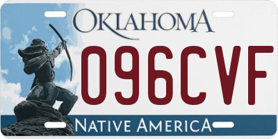OK license plate 096CVF