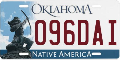 OK license plate 096DAI