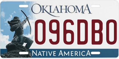 OK license plate 096DBO