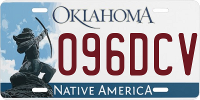 OK license plate 096DCV