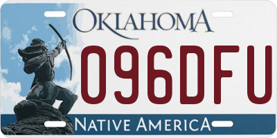 OK license plate 096DFU
