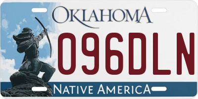 OK license plate 096DLN