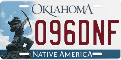 OK license plate 096DNF