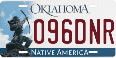 OK license plate 096DNR