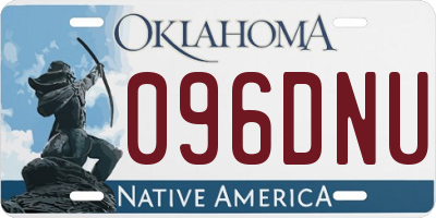 OK license plate 096DNU
