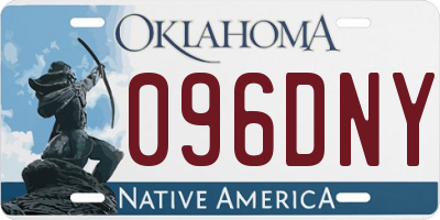 OK license plate 096DNY