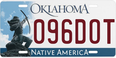 OK license plate 096DOT