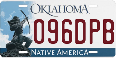 OK license plate 096DPB