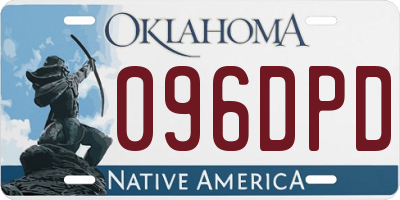 OK license plate 096DPD