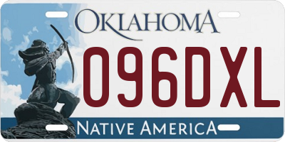 OK license plate 096DXL