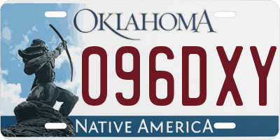 OK license plate 096DXY
