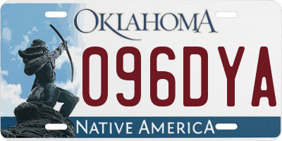 OK license plate 096DYA
