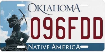 OK license plate 096FDD
