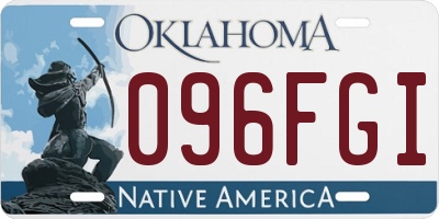 OK license plate 096FGI