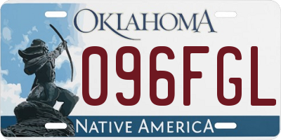 OK license plate 096FGL