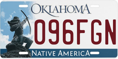 OK license plate 096FGN