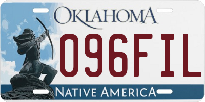 OK license plate 096FIL
