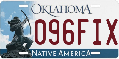 OK license plate 096FIX