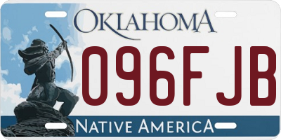OK license plate 096FJB