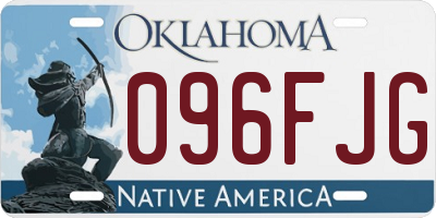 OK license plate 096FJG