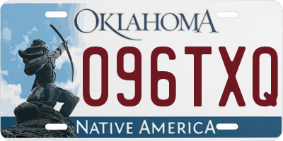 OK license plate 096TXQ