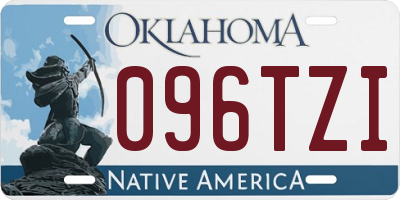 OK license plate 096TZI