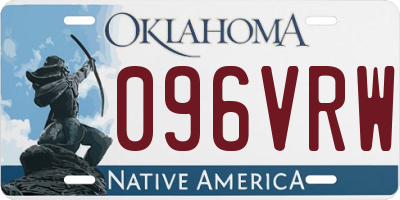 OK license plate 096VRW