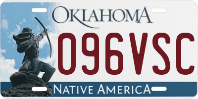 OK license plate 096VSC