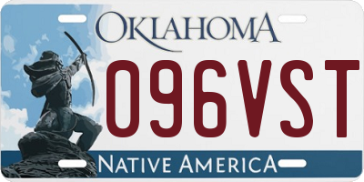 OK license plate 096VST