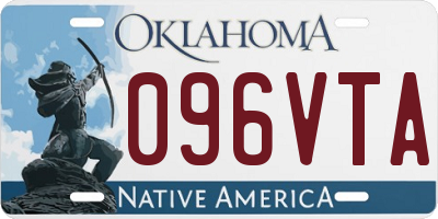 OK license plate 096VTA