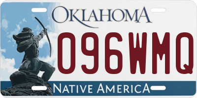 OK license plate 096WMQ