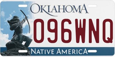 OK license plate 096WNQ