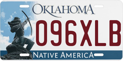OK license plate 096XLB