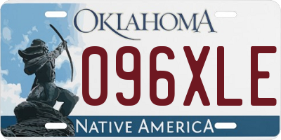 OK license plate 096XLE