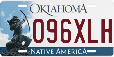 OK license plate 096XLH