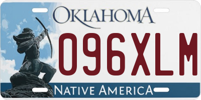 OK license plate 096XLM