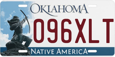OK license plate 096XLT