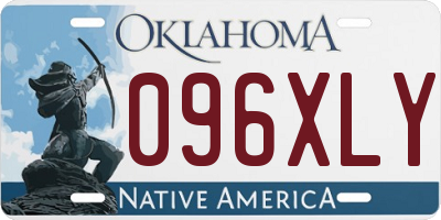 OK license plate 096XLY