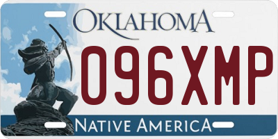 OK license plate 096XMP