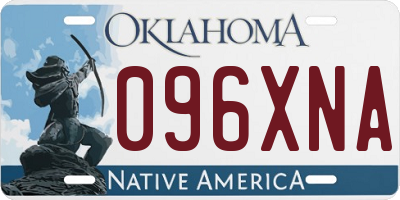 OK license plate 096XNA